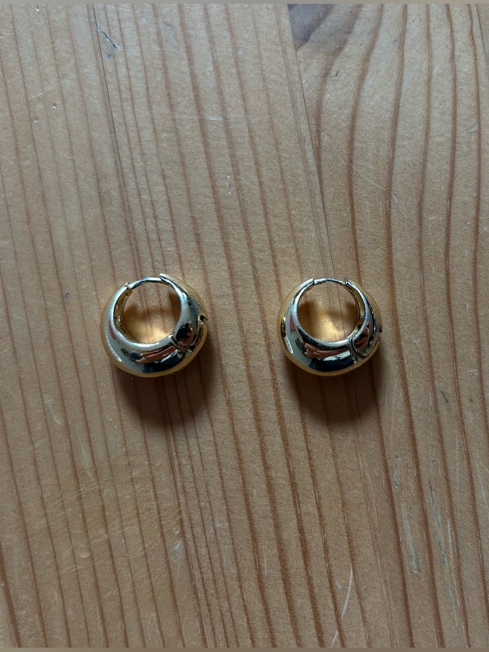 Chunky Gold plated Dome Hoop Earrings